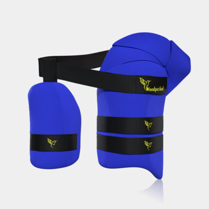 Woodpecker Cricket Thigh Guard - Blue & orange - 3 Stripe
